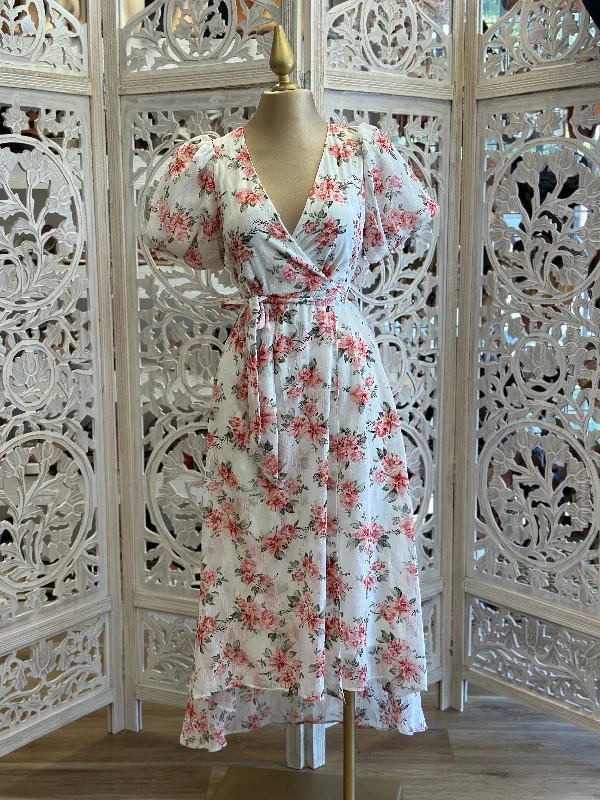 Your Chance to Save is Now!Puff Sleeve Floral Maxi Dress