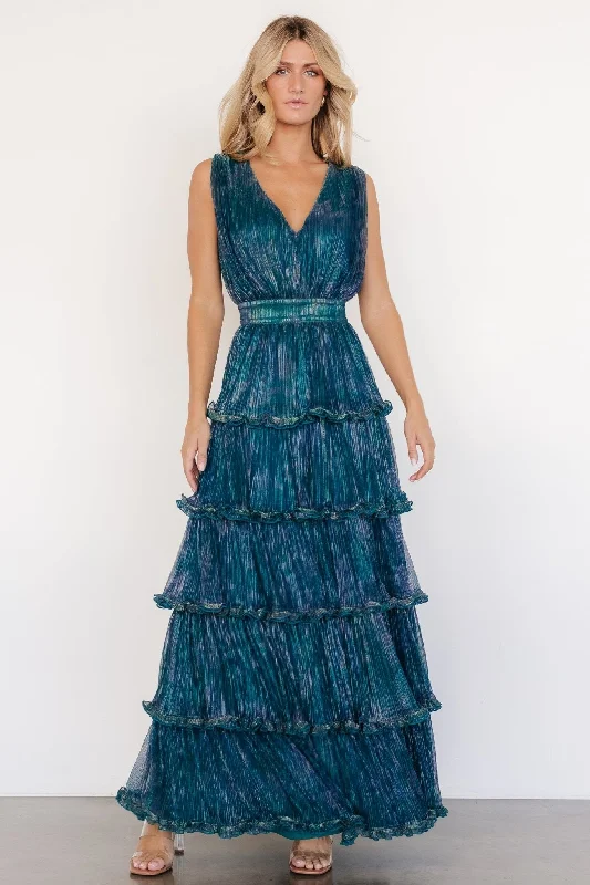 Price Drops You’ll Love!Quentin Shimmer Dress | Teal + Purple