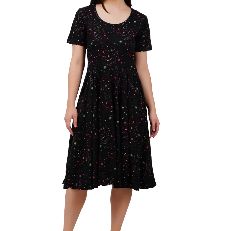 Limited Edition, Limited Price!Rainbow Constellations Glow-in-the-Dark Full Twirl Dress