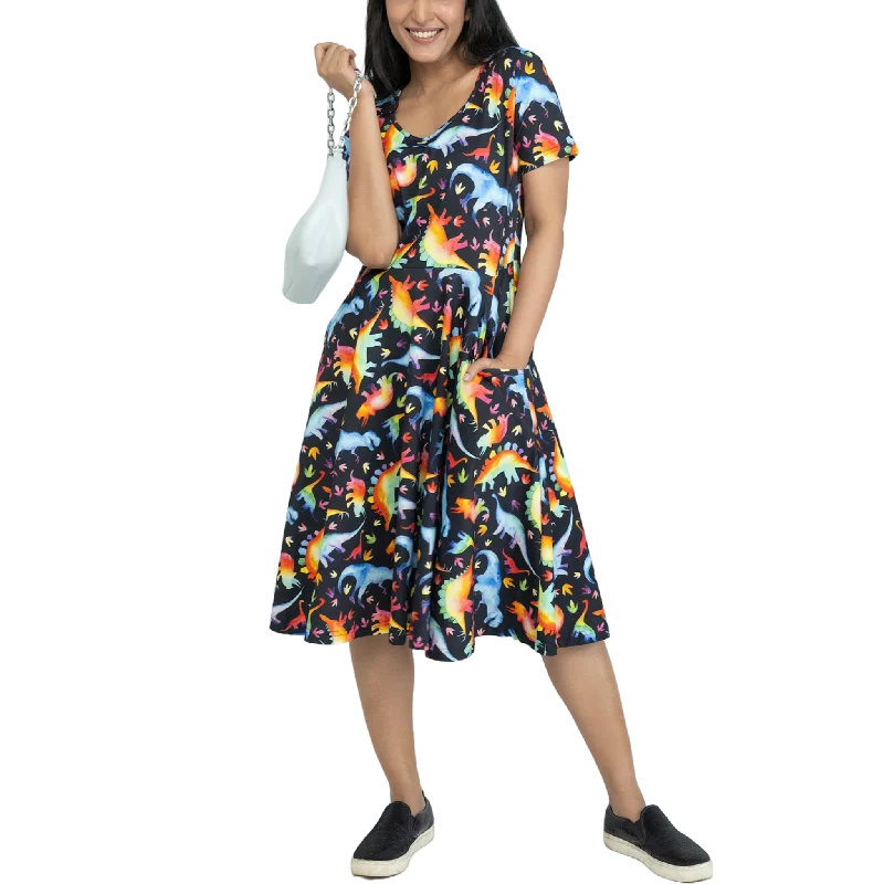 Every Deal is a Steal!Rainbowsaurus Twirl Dress