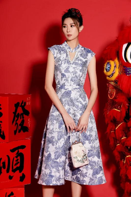 Save More Than Ever!Yeli Orient Jacquard Qipao Dress