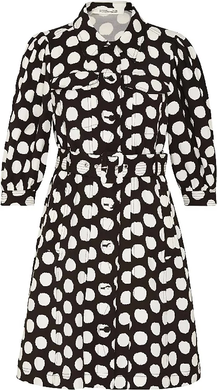 Find the Best Deals Here!Britney Abstract Dot Belted Shirt Dress in White/Medium Black Find the Best Deals Here!Britney Abstract Dot Belted Shirt Dress in White/Medium Black