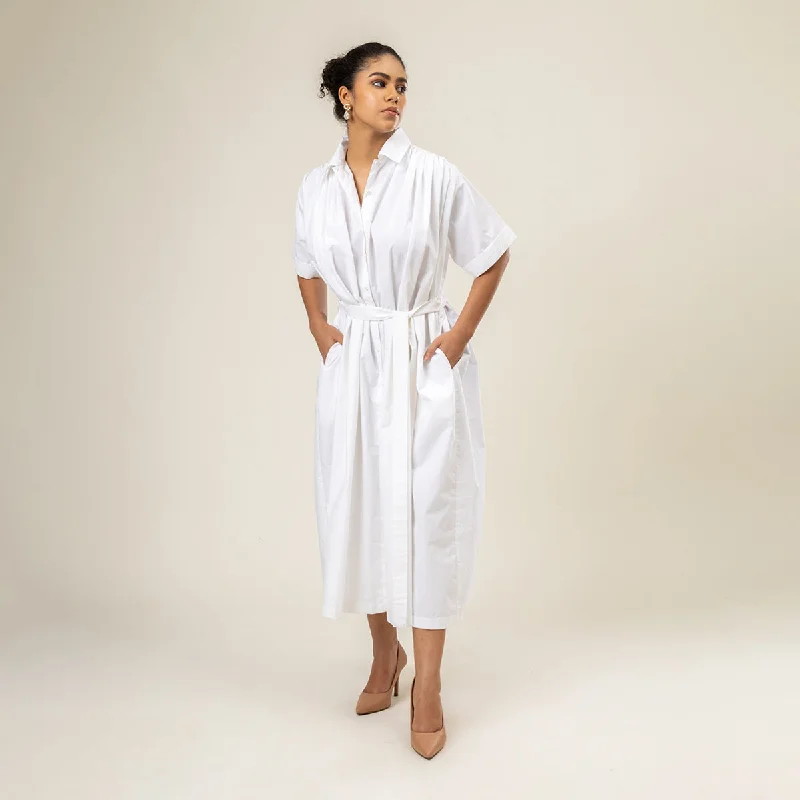 Get More for Less!White Shirt Dress for Women | Upcycled Cotton