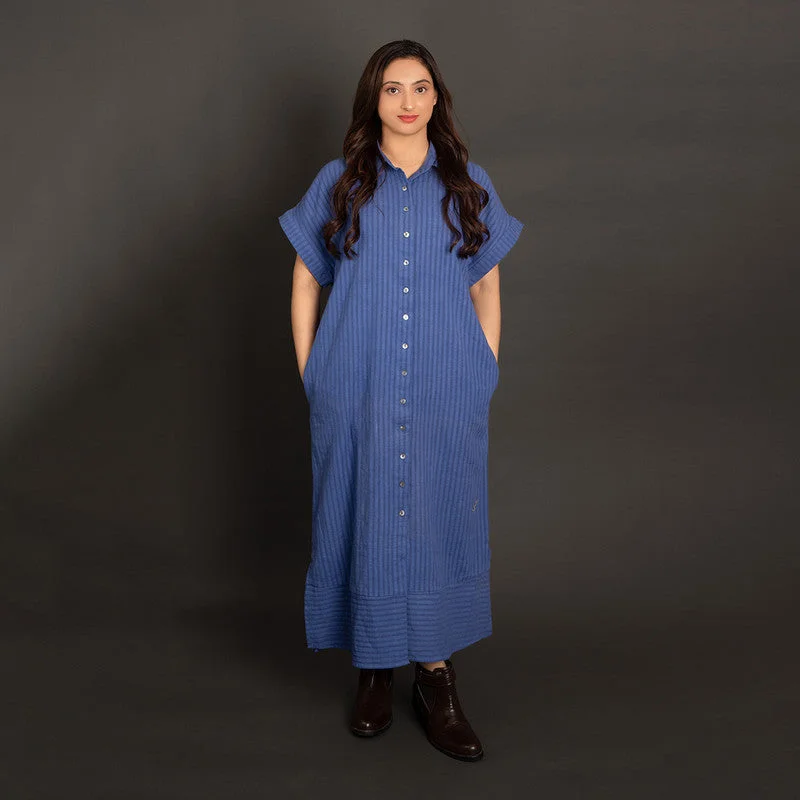 Unmissable Offers Await!Cotton Kaftan Shirt Dress | Indigo