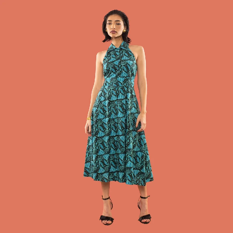 Buy One, Get One Free!Cotton Shirt Dress | Floral Print | Green & Blue
