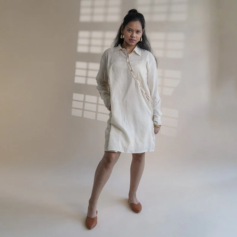 Score Huge Discounts Today!Cotton Shirt Dress | White