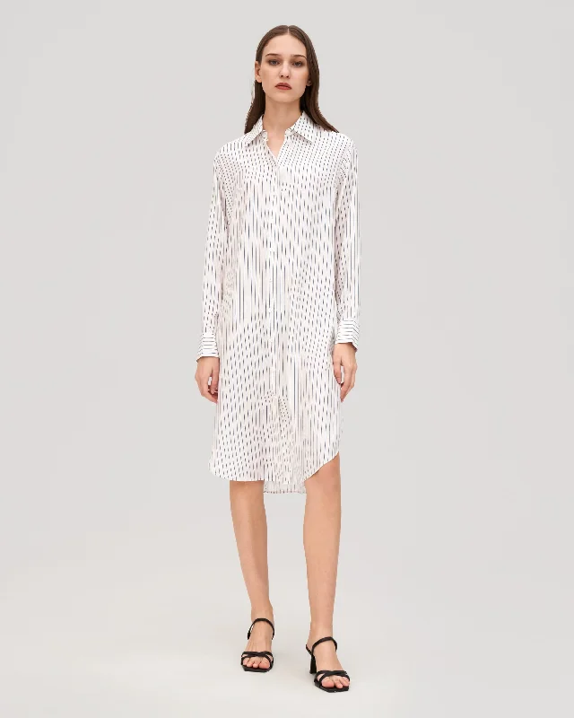 Huge Price Cuts Await!Pinstriped Freesia Shirt Dress for Women