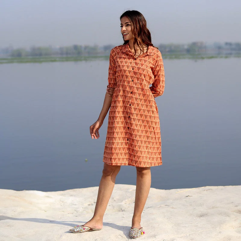 Special Offer – Act Fast!Cotton Shirt Dress for Women | Handblock Printed | Saffron Special Offer – Act Fast!Cotton Shirt Dress for Women | Handblock Printed | Saffron