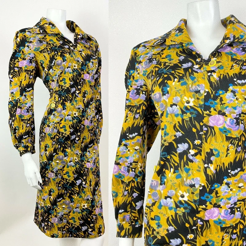 The Best Sale of the Year!VINTAGE 60s 70s YELLOW BLUE GREEN BLACK PSYCHEDELIC FLORAL SHIRT DRESS 16 18 The Best Sale of the Year!VINTAGE 60s 70s YELLOW BLUE GREEN BLACK PSYCHEDELIC FLORAL SHIRT DRESS 16 18