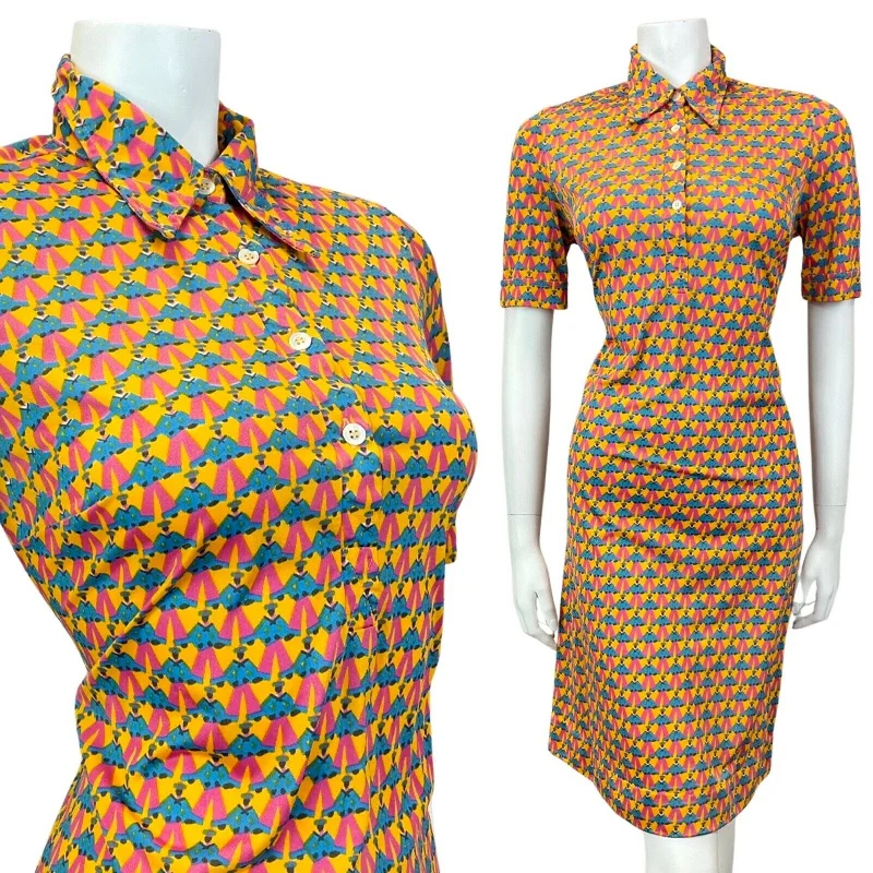 New Discounts Just Dropped!VINTAGE 60s 70s YELLOW BLUE PINK SAILOR FIGURINE PSYCHEDELIC MOD SHIRT DRESS 10 New Discounts Just Dropped!VINTAGE 60s 70s YELLOW BLUE PINK SAILOR FIGURINE PSYCHEDELIC MOD SHIRT DRESS 10