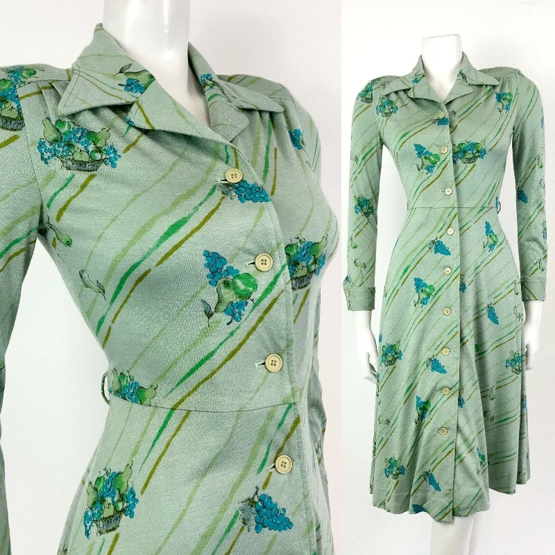 Savings You Can’t Ignore!VTG 60s 70s GREEN BLUE YELLOW STRIPED FRUIT GRAPES MOD DAGGER SHIRT DRESS 8 10 Savings You Can’t Ignore!VTG 60s 70s GREEN BLUE YELLOW STRIPED FRUIT GRAPES MOD DAGGER SHIRT DRESS 8 10