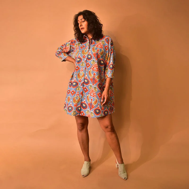 Snag the Best Prices Now!Dresses For Women | Cotton Shirt Dress | Hand Print | Multicolour Snag the Best Prices Now!Dresses For Women | Cotton Shirt Dress | Hand Print | Multicolour