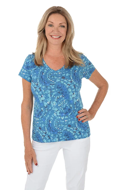 Time to Snag a Bargain!Lapis Kaleidoscope V-Neck Tee