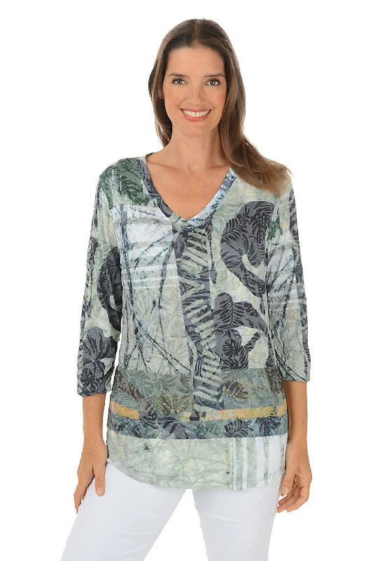 Only a Few Left – Order Now!Jungle Burnout Crinkle Knit Top