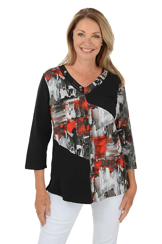 Get More, Spend Less – Shop Now!Heidi Diagonal V-Neck Knit Top