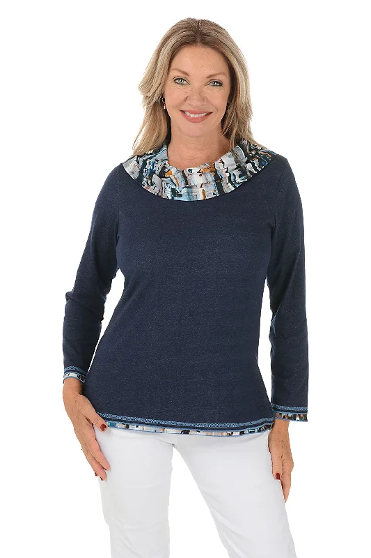 Score Huge Discounts Today!Lizzie Cowl Neck Long Sleeve Top