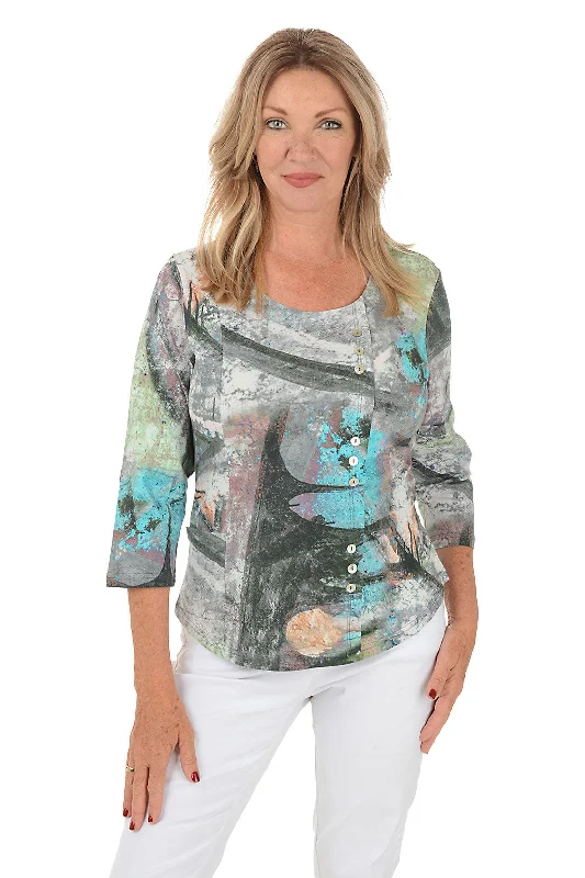 Shop the Hottest Deals!Nyla Offset Button Pocket Top