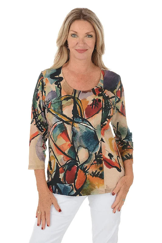 Get Ready to Save!Petite Paloma Offset Button Knit Top