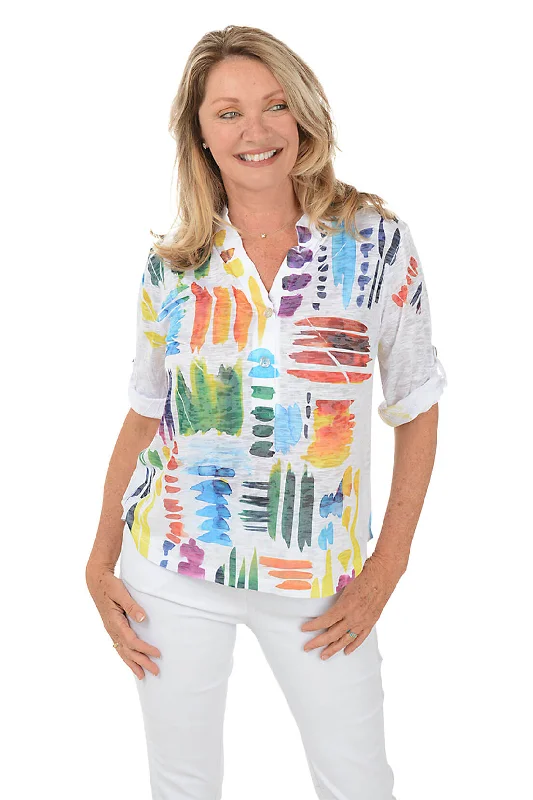 Instant Savings Await!Petite Free Rainbow High-Low Knit Top