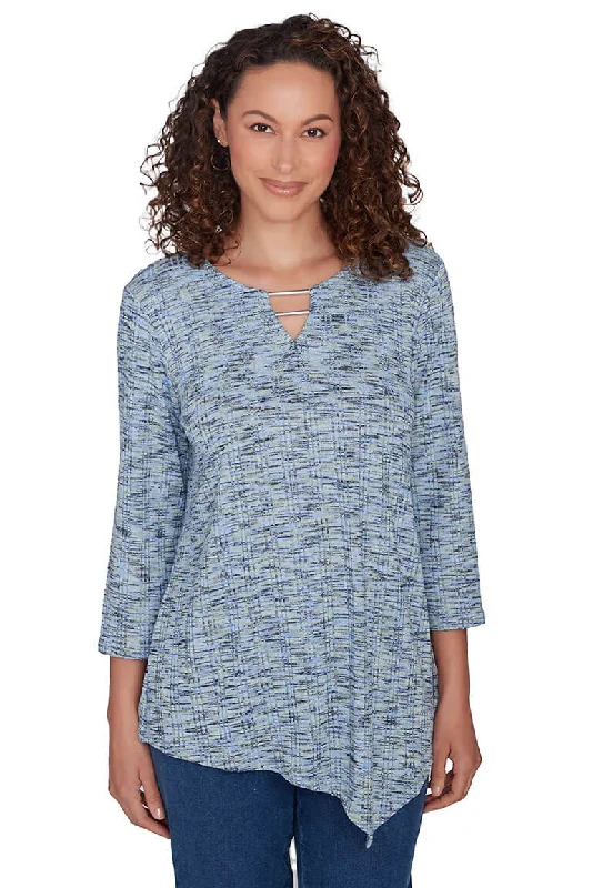 Limited Deals, Unlimited Savings!Paisley Patch Space Dye Asymmetrical Top