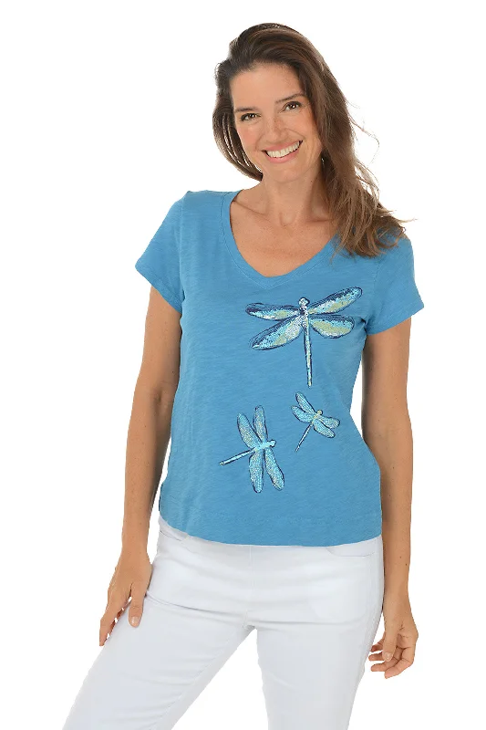 Special Offer – Act Fast!Mosaic Dragonfly V-Neck Tee