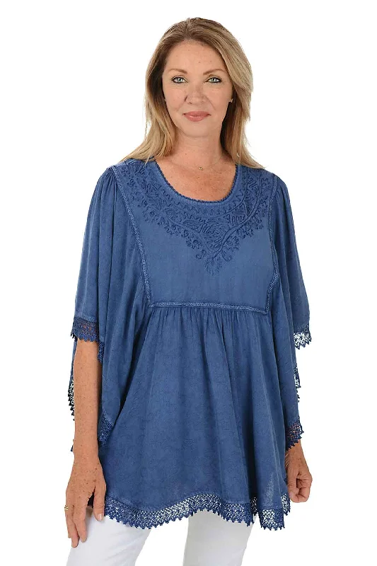 Shop Now and Save!Whitney Embroidered Poncho Blouse