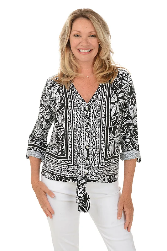 Your Discount is Waiting!Pattern Play Floral Button-Front Shirt