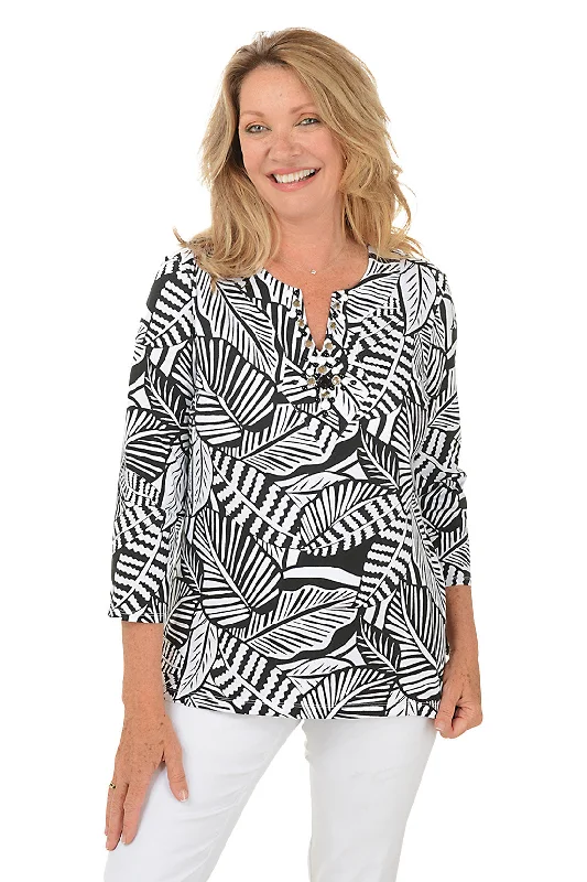 Shop the Hottest Deals!Pattern Play Tropical Beaded Neck Top