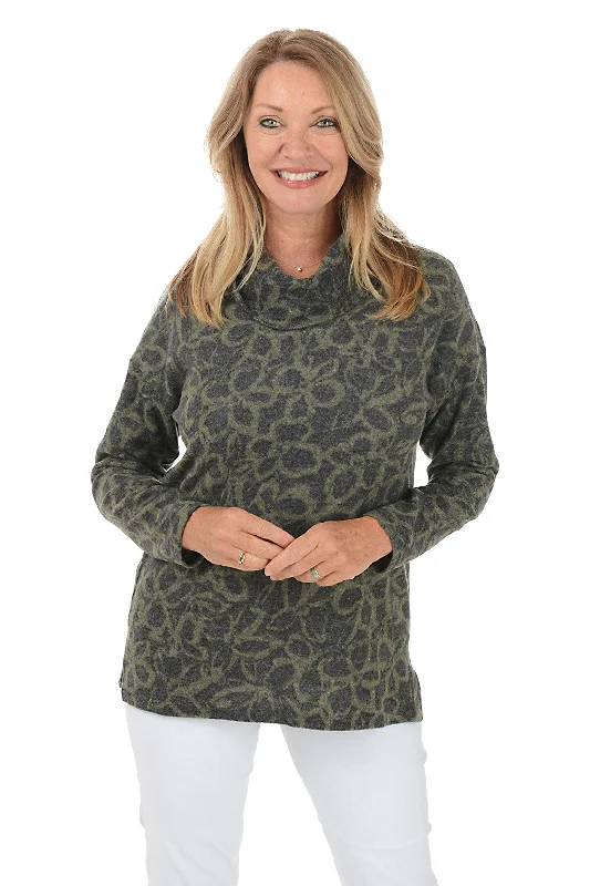 Steals and Deals Await!Meadow Cowl Neck Fleecy Top