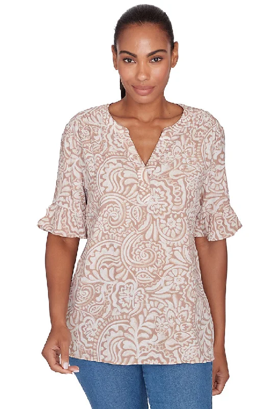 More Discounts, More Joy!Keep It Natural Garden Gauze Blouse