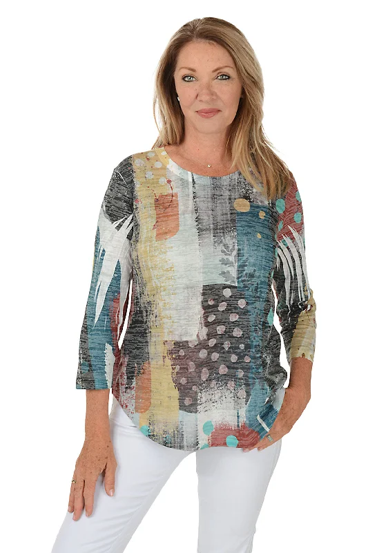 Mega Sale Happening Now!Tundra Curved Hem Burnout Knit Top
