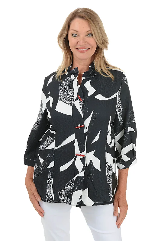 Buy More, Save More!Digital Snow Wire Collar Shirt