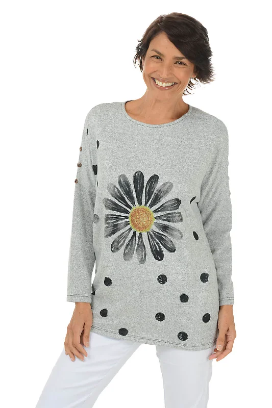 Hurry, Sale Ends Soon!Happy Days Button Sleeve Cozy Knit Top
