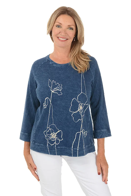 Savings You Can’t Ignore!Sketch Mineral Wash Raglan Sleeve Knit Top