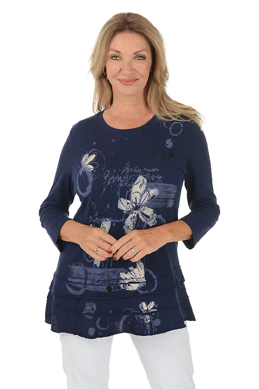 Get More for Less!Poppies Mineral Wash Ruffle Knit Top