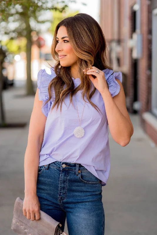 Hurry! While Supplies Last!Pleated Ruffle Trim Blouse