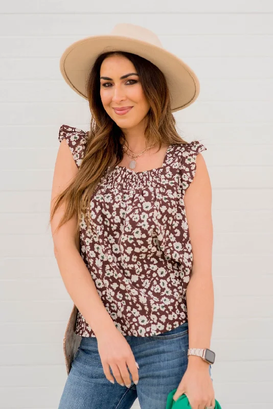 Today’s Deals, Tomorrow’s Regrets!Scattered Blooms Ruche Accented Blouse