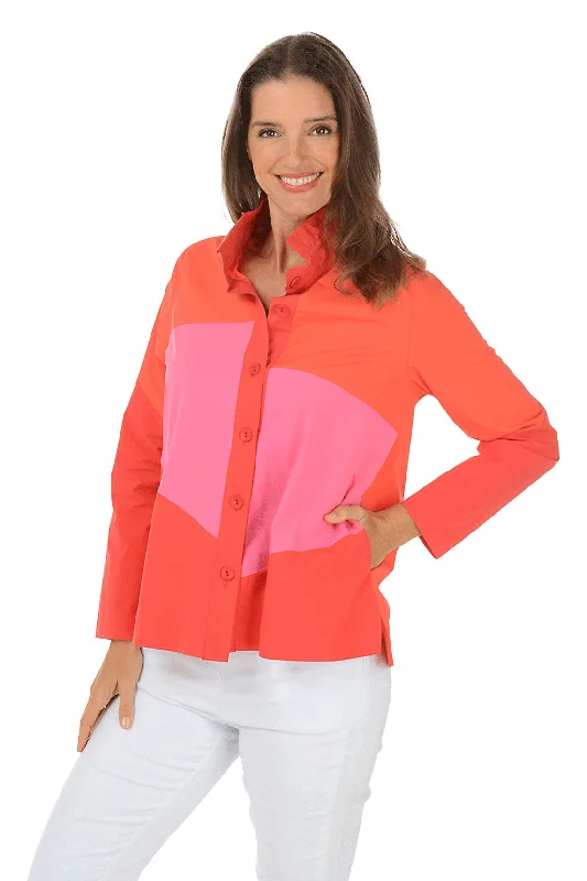 Get More for Less!Hot Chili Color Block Shirt Jacket