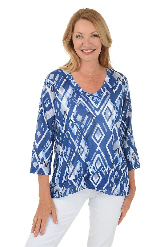 Enjoy Huge Discounts Now!Diamond Facets Criss Cross Tunic
