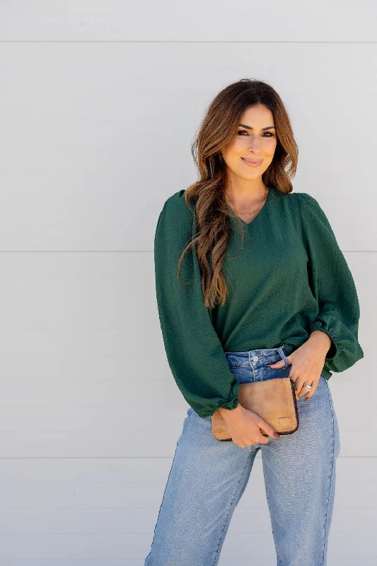 Special Offer – Act Fast!Textured Balloon Sleeve Blouse