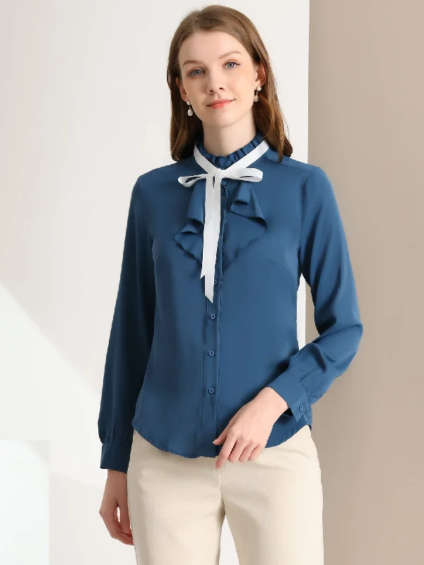 More Discounts, More Joy!Victorian Gothic Ruffled Lotus Tops Button Down Shirt