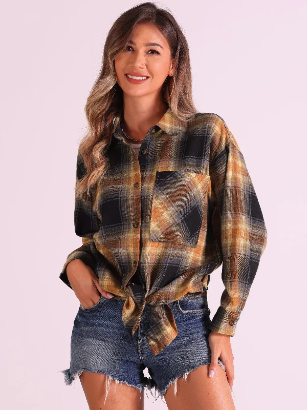 Save More When You Shop More!Flannel Plaid Oversized Long Sleeve Casual Button Down Shirt Save More When You Shop More!Flannel Plaid Oversized Long Sleeve Casual Button Down Shirt